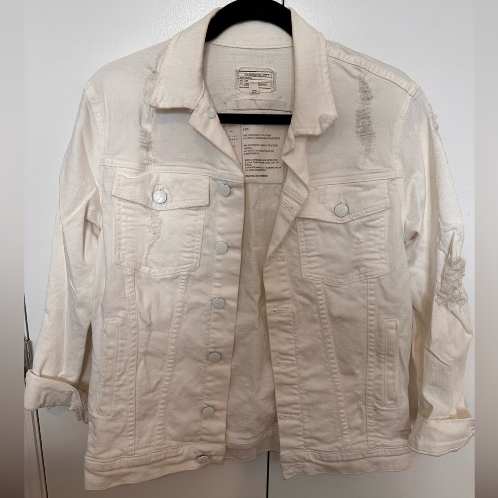 Current Elliot white denim jacket. Barely worn - like new! Size 0